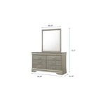 Sigurd 4 Piece Silver Faux Leather Upholstered Tufted Panel Bedroom Set