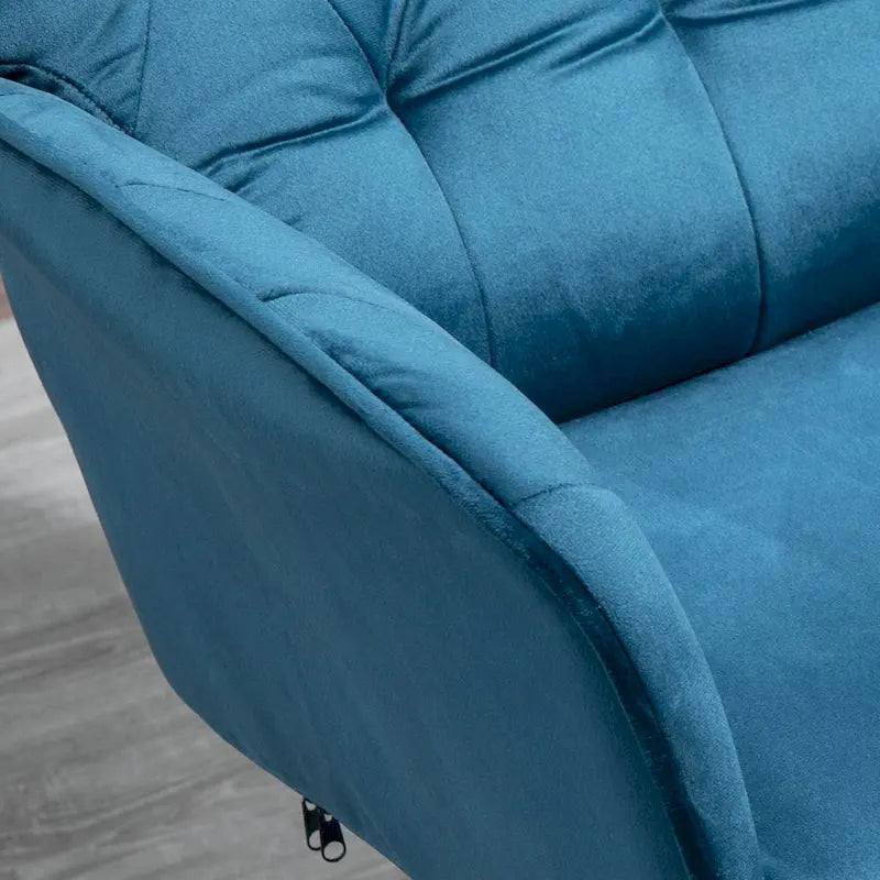 Vinsetto Modern Mid-Back Tufted Velvet Home Office Desk Chair with Arms, Swivel Adjustable Accent Chair with Soft Seat