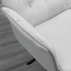Vinsetto Modern Mid-Back Tufted Velvet Home Office Desk Chair with Arms, Swivel Adjustable Accent Chair with Soft Seat