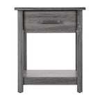 Salem 1-drawer and Shelf Wooden Nightstand