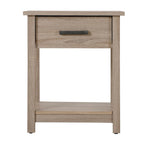 Salem 1-drawer and Shelf Wooden Nightstand
