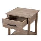 Salem 1-drawer and Shelf Wooden Nightstand