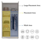 Kerrogee 5-Tier Wardrobe Armoire with 2-Door & Hanging Rod - 31.5L x 15.7W x 70.9H