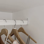 Kerrogee 5-Tier Wardrobe Armoire with 2-Door & Hanging Rod - 31.5L x 15.7W x 70.9H