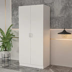 Kerrogee 5-Tier Wardrobe Armoire with 2-Door & Hanging Rod - 31.5L x 15.7W x 70.9H