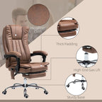 Vinsetto Massage Office Chair with 6 Points, Heated High Back Recliner with Adjustable Height, Swivel Wheels