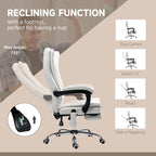 Vinsetto Massage Office Chair with 6 Points, Heated High Back Recliner with Adjustable Height, Swivel Wheels