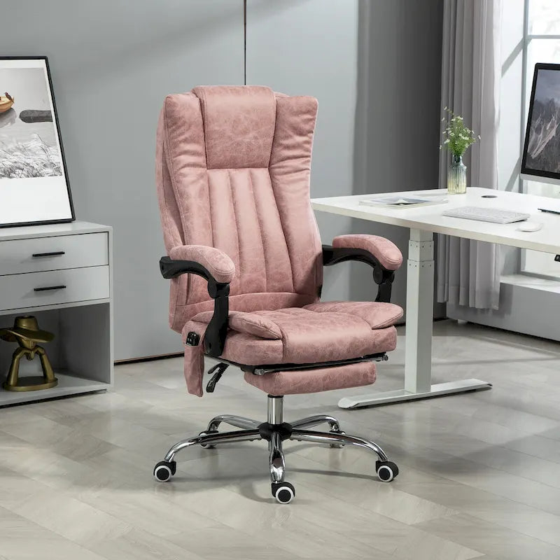 Vinsetto Massage Office Chair with 6 Points, Heated High Back Recliner with Adjustable Height, Swivel Wheels