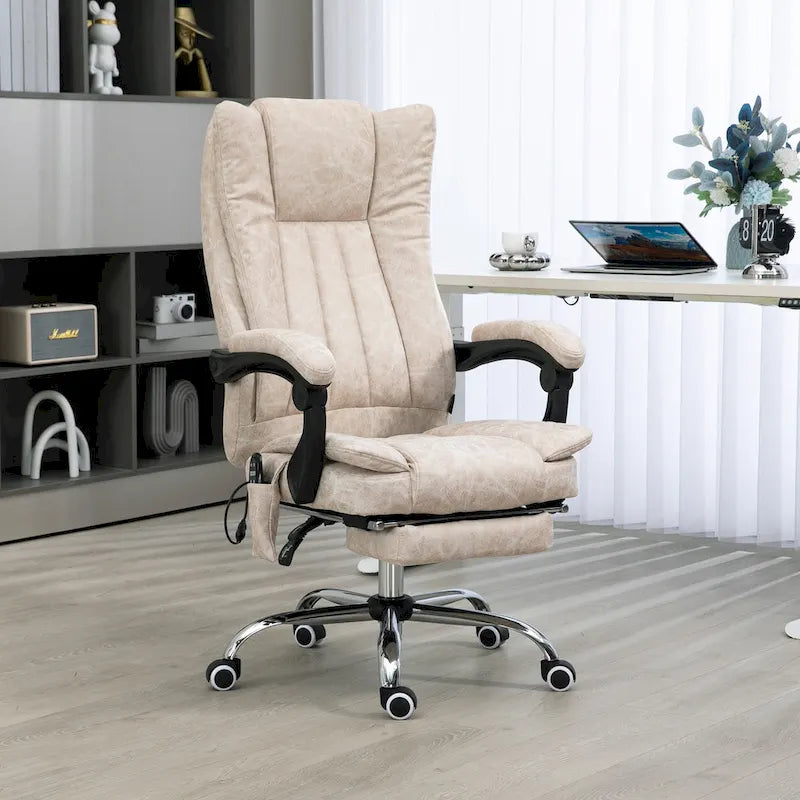 Vinsetto Massage Office Chair with 6 Points, Heated High Back Recliner with Adjustable Height, Swivel Wheels