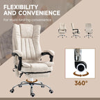 Vinsetto Massage Office Chair with 6 Points, Heated High Back Recliner with Adjustable Height, Swivel Wheels