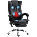 Vinsetto Massage Office Chair with 6 Points, Heated High Back Recliner with Adjustable Height, Swivel Wheels