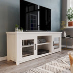 Classic TV Stand for up to 80 TVs-Glass Fronted Doors-Modern Finish - 65W x 16D x 23.625H
