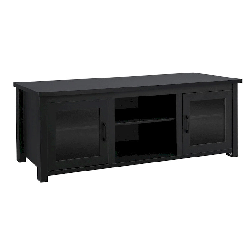 Classic TV Stand for up to 80 TVs-Glass Fronted Doors-Modern Finish - 65W x 16D x 23.625H