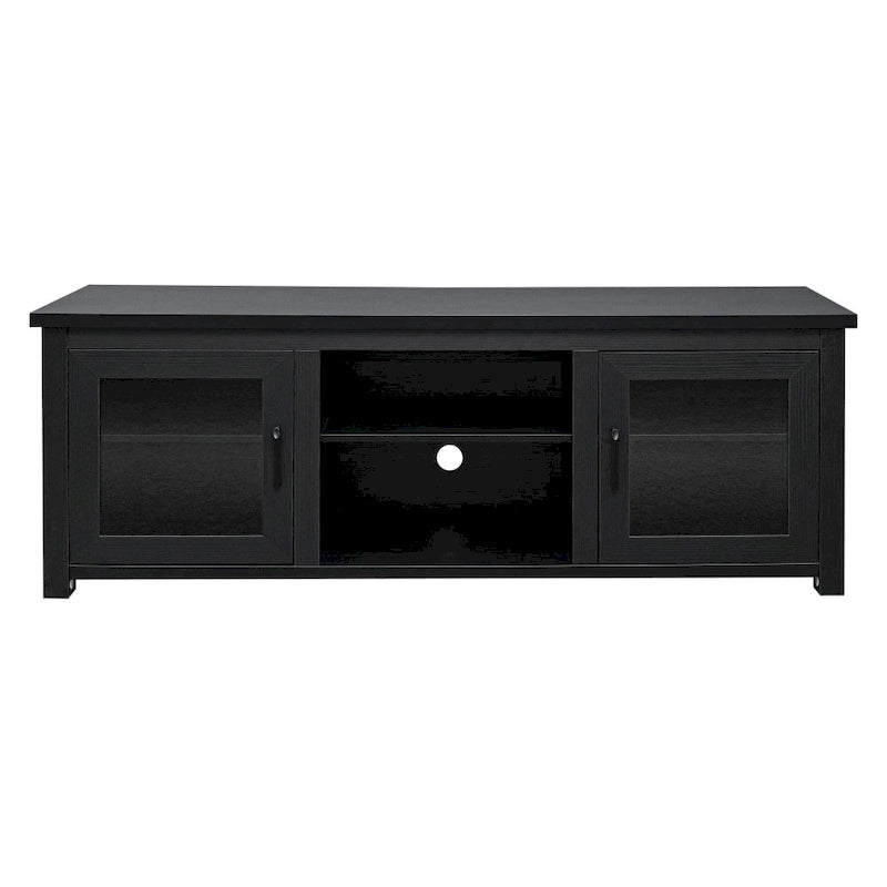 Classic TV Stand for up to 80 TVs-Glass Fronted Doors-Modern Finish - 65W x 16D x 23.625H