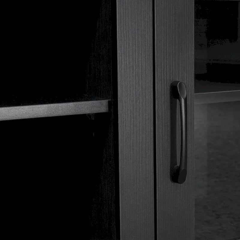 Classic TV Stand for up to 80 TVs-Glass Fronted Doors-Modern Finish - 65W x 16D x 23.625H