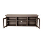 Classic TV Stand for up to 80 TVs-Glass Fronted Doors-Modern Finish - 65W x 16D x 23.625H