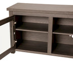 Classic TV Stand for up to 80 TVs-Glass Fronted Doors-Modern Finish - 65W x 16D x 23.625H
