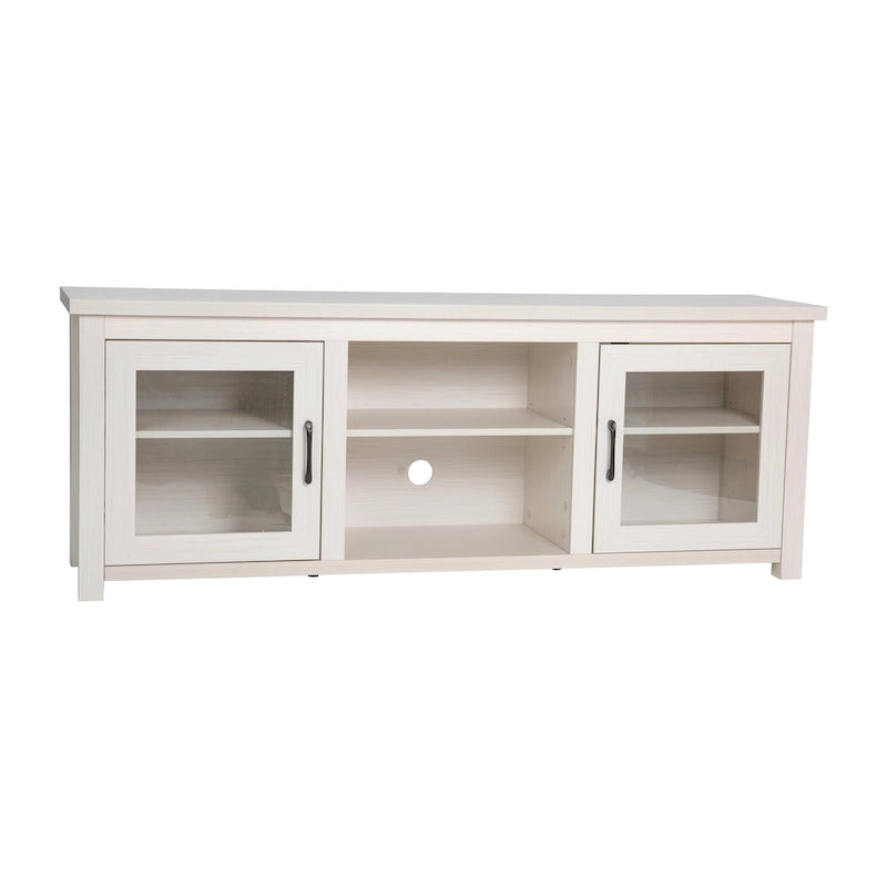 Classic TV Stand for up to 80 TVs-Glass Fronted Doors-Modern Finish - 65W x 16D x 23.625H