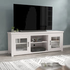 Classic TV Stand for up to 80 TVs-Glass Fronted Doors-Modern Finish - 65W x 16D x 23.625H