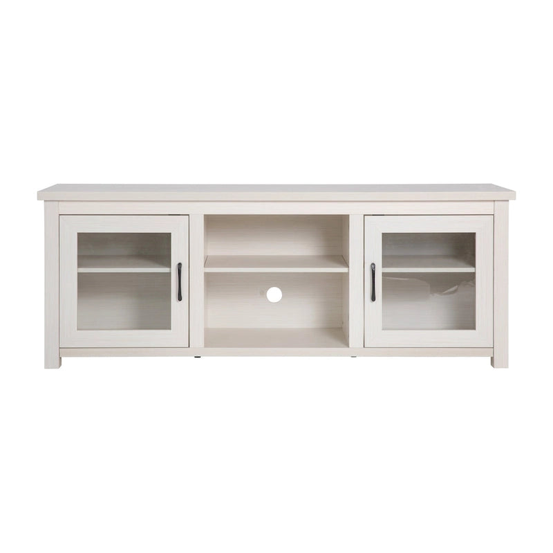 Classic TV Stand for up to 80 TVs-Glass Fronted Doors-Modern Finish - 65W x 16D x 23.625H