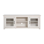 Classic TV Stand for up to 80 TVs-Glass Fronted Doors-Modern Finish - 65W x 16D x 23.625H