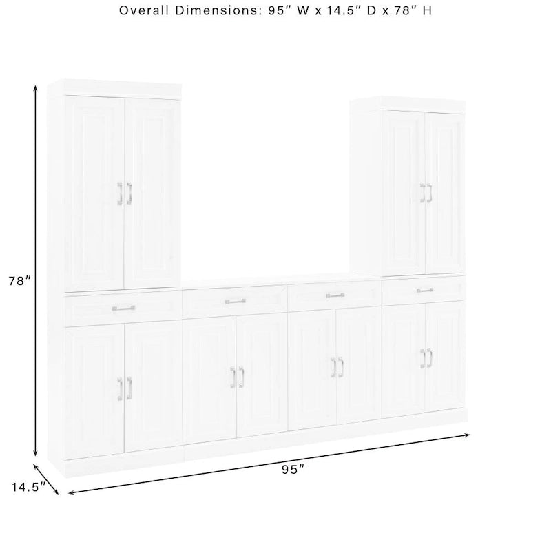 Crosley Stanton 3Pc Sideboard And Pantry Set - 14.5x95x78