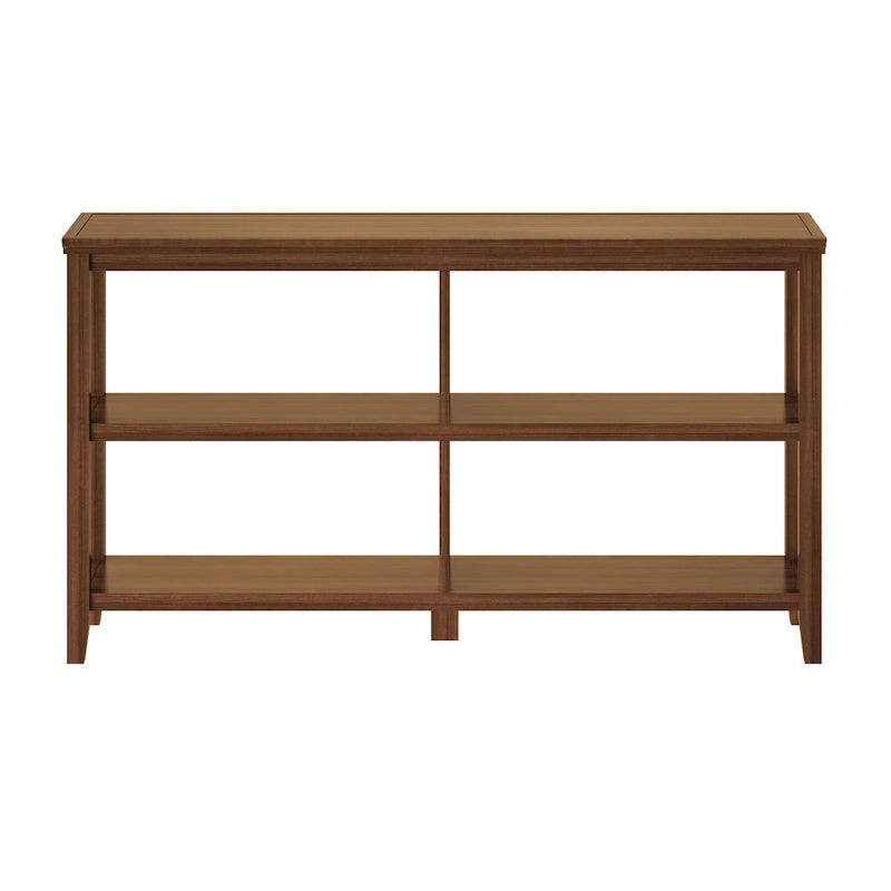 Edenton Wide Low 54W Bookcase with 2 Shelves, Walnut