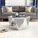 Mirrored Coffee Table Crystal Diamond Accent Table