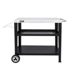 Royal Gourmet Movable 3-Shelf Grill Table with Removable Trash Bag Holder