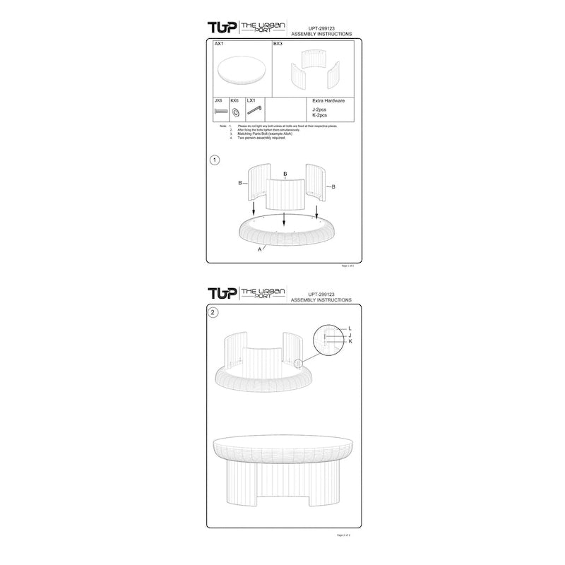 35 Inch Coffee Table, Handcrafted Round Mango Wood Top, Modern Curved Tripod Legs, Walnut Brown