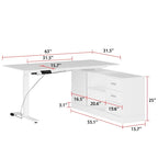 Super-Sized Standing Desk with Electric Lift - 63x31.5PC Desktop