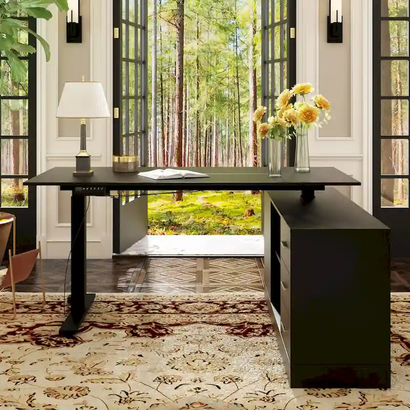 Super-Sized Standing Desk with Electric Lift - 63x31.5PC Desktop