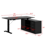 Super-Sized Standing Desk with Electric Lift - 63x31.5PC Desktop
