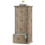 4-Drawer Wood Vertical File Filing Cabinet with Removable Hanging Rod for A4 /Letter Size