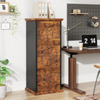 4-Drawer Wood Vertical File Filing Cabinet with Removable Hanging Rod for A4 /Letter Size