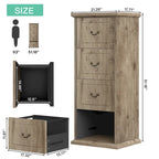 4-Drawer Wood Vertical File Filing Cabinet with Removable Hanging Rod for A4 /Letter Size
