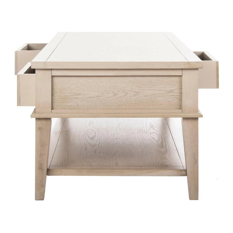 SAFAVIEH Tressie Sepia Traditional Rectangle Coffee Table - 54 x 23.6 x 19.3 - 54Wx24Dx19H