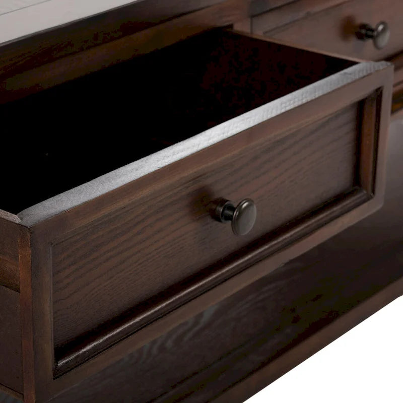 SAFAVIEH Tressie Sepia Traditional Rectangle Coffee Table - 54 x 23.6 x 19.3 - 54Wx24Dx19H