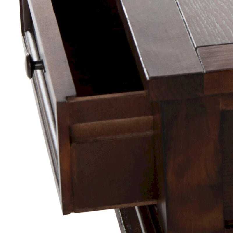 SAFAVIEH Tressie Sepia Traditional Rectangle Coffee Table - 54 x 23.6 x 19.3 - 54Wx24Dx19H