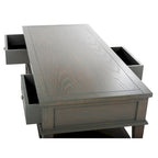 SAFAVIEH Tressie Sepia Traditional Rectangle Coffee Table - 54 x 23.6 x 19.3 - 54Wx24Dx19H