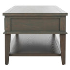 SAFAVIEH Tressie Sepia Traditional Rectangle Coffee Table - 54 x 23.6 x 19.3 - 54Wx24Dx19H