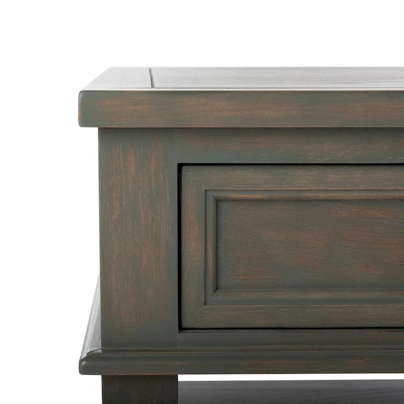 SAFAVIEH Tressie Sepia Traditional Rectangle Coffee Table - 54 x 23.6 x 19.3 - 54Wx24Dx19H