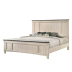 Roseanne 5 Piece Cream Brown Panel Bedroom Set