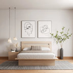 Malibu 3-Piece Bedroom Set with Bed, Headboard, and Nightstand