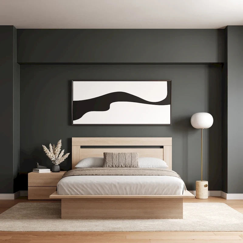 Malibu 3-Piece Bedroom Set with Bed, Headboard, and Nightstand