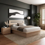 Malibu 3-Piece Bedroom Set with Bed, Headboard, and Nightstand