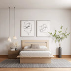 Malibu 3-Piece Bedroom Set with Bed, Headboard, and Nightstand