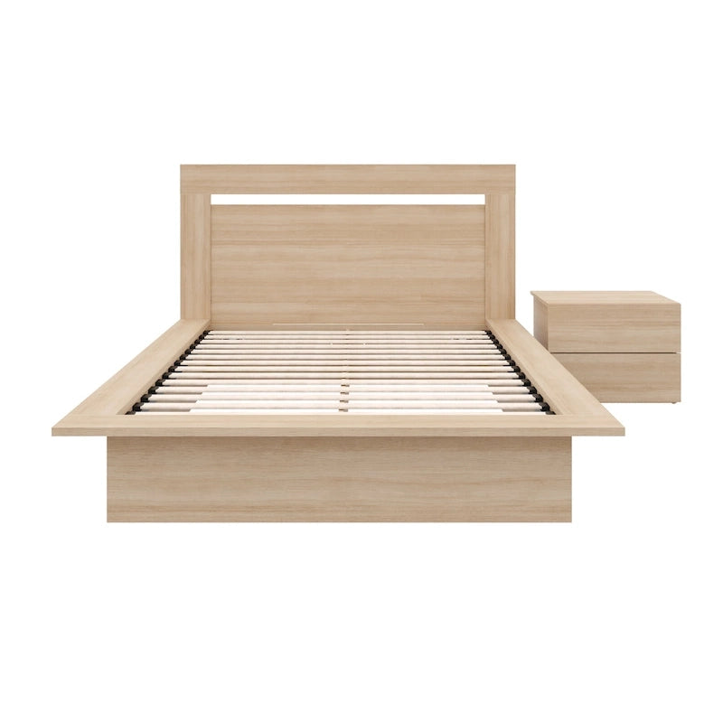 Malibu 3-Piece Bedroom Set with Bed, Headboard, and Nightstand