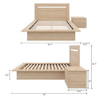Malibu 3-Piece Bedroom Set with Bed, Headboard, and Nightstand
