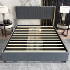 LED Platform Bed with Storage Drawer - Contemporary Bedroom Furniture